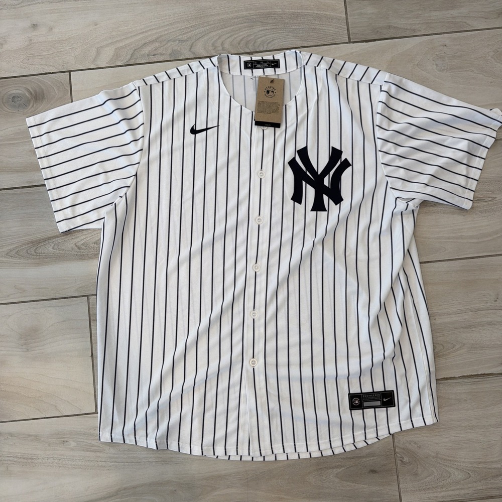 Nike New York Yankees XXL Pinstripe Jersey NWT Blank Drifit XXLarge 2XL